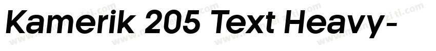 Kamerik 205 Text Heavy字体转换